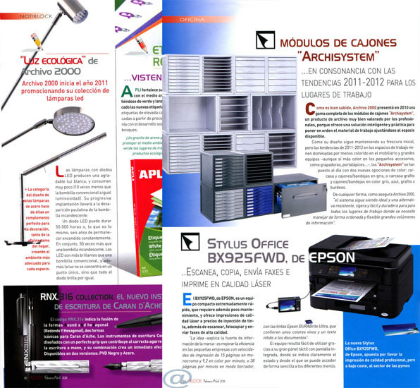 Archivo 2000 presente en la revista Block de Febrero-Abril de 2011